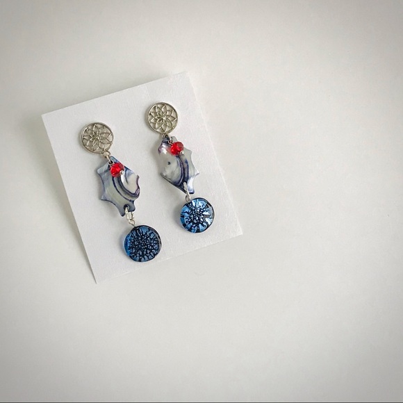 Earrings with a Mother of Pearl - Picture 1 of 17